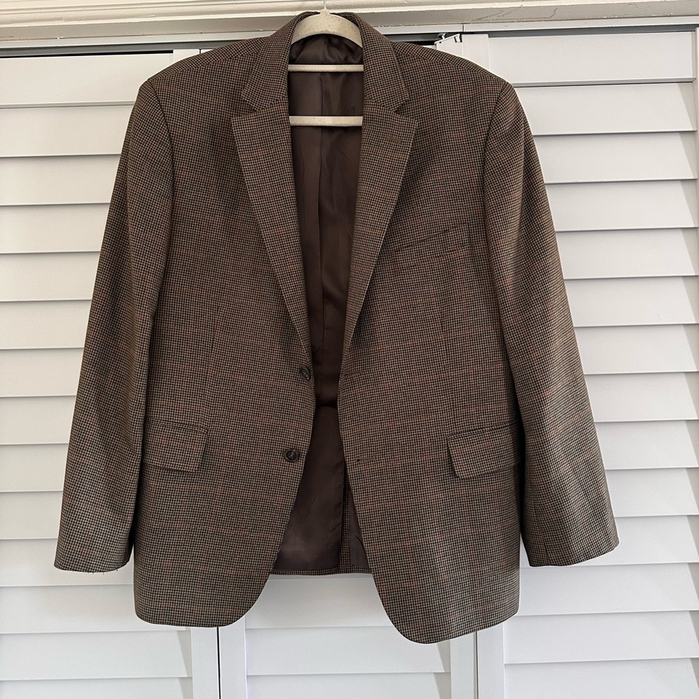 Oversized Plaid Brown Blazer